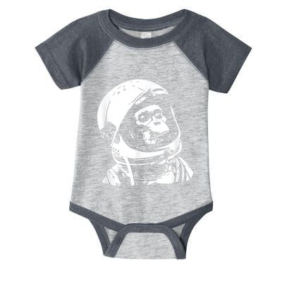 Vintage Space Travel Astronaut Monkey Infant Baby Jersey Bodysuit