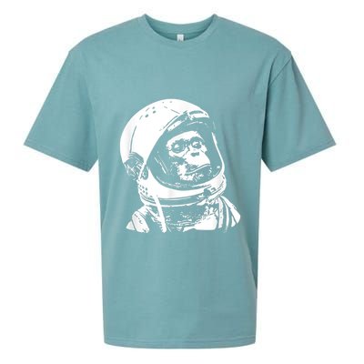Vintage Space Travel Astronaut Monkey Sueded Cloud Jersey T-Shirt