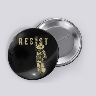 Vintage The Resist Bear Button