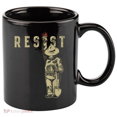 Vintage The Resist Bear 11oz C Handle Ceramic Mug