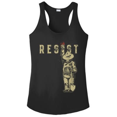 Vintage The Resist Bear Ladies PosiCharge Competitor Racerback Tank