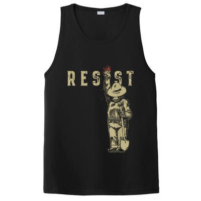 Vintage The Resist Bear PosiCharge Competitor Tank