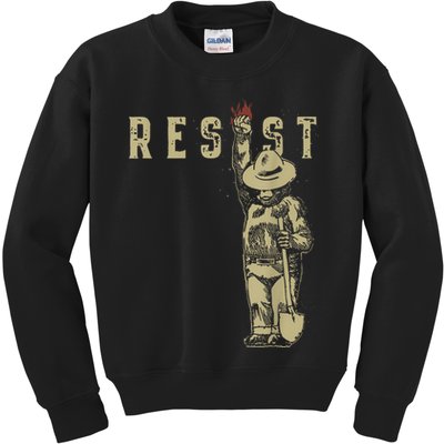 Vintage The Resist Bear Kids Sweatshirt