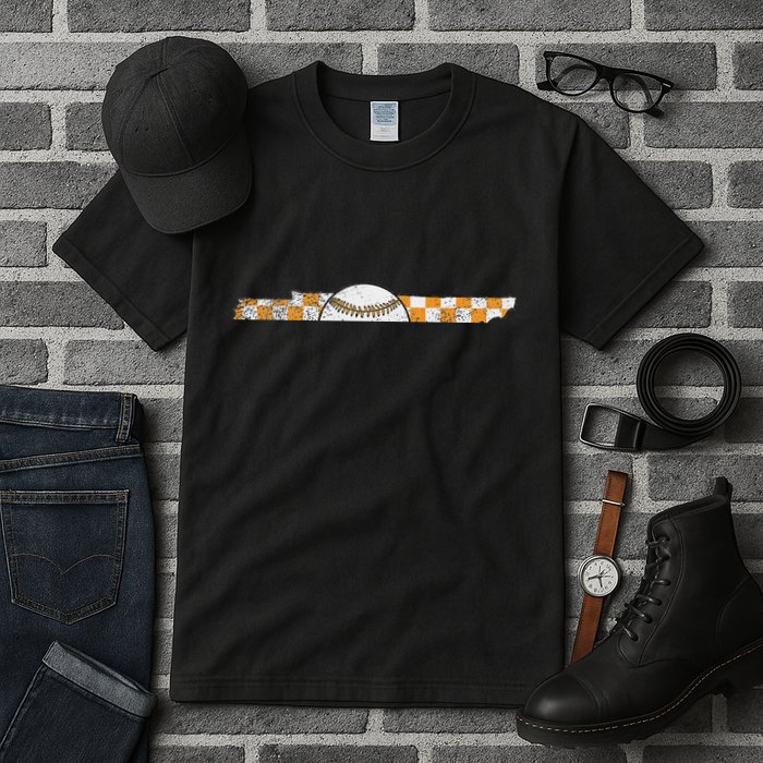 Volunr State Tennessee Checkerboard Baseball Tennessee Tall T-Shirt