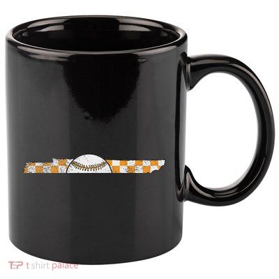 Volunr State Tennessee Checkerboard Baseball Tennessee 11oz C Handle Ceramic Mug