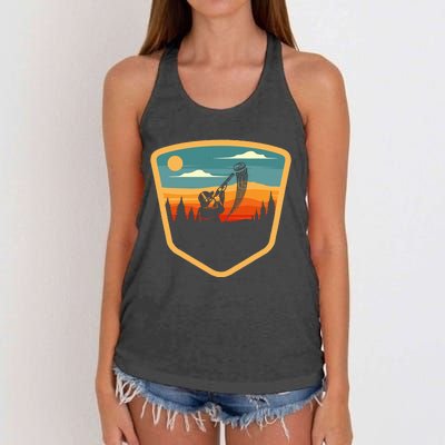 Vintage Sporting Trap Clay Lover Skeet Clay Women's Knotted Racerback Tank