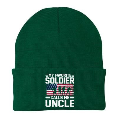 Vintage Style Usa Flag Soldier Uncle Army Father's Day Gift Knit Cap Winter Beanie