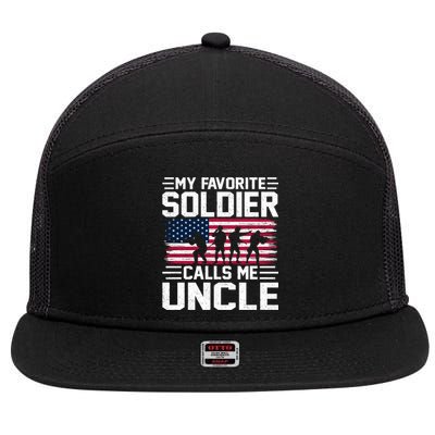 Vintage Style Usa Flag Soldier Uncle Army Father's Day Gift 7 Panel Mesh Trucker Snapback Hat