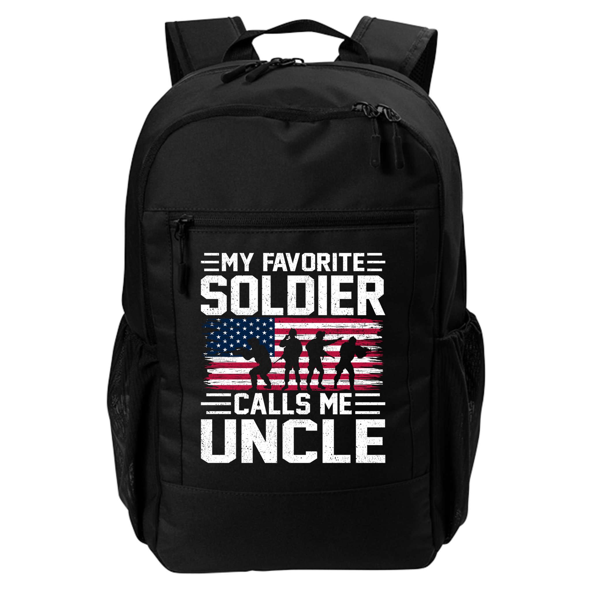 Vintage Style Usa Flag Soldier Uncle Army Father's Day Gift Backpack