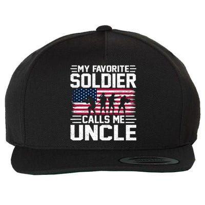 Vintage Style Usa Flag Soldier Uncle Army Father's Day Gift Wool Snapback Cap