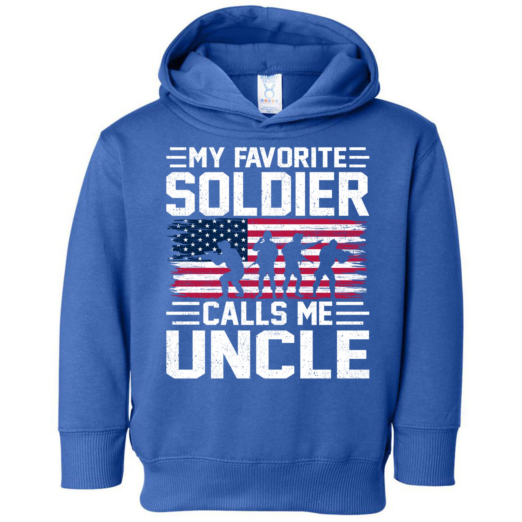 Vintage Style Usa Flag Soldier Uncle Army Father's Day Gift Toddler Hoodie