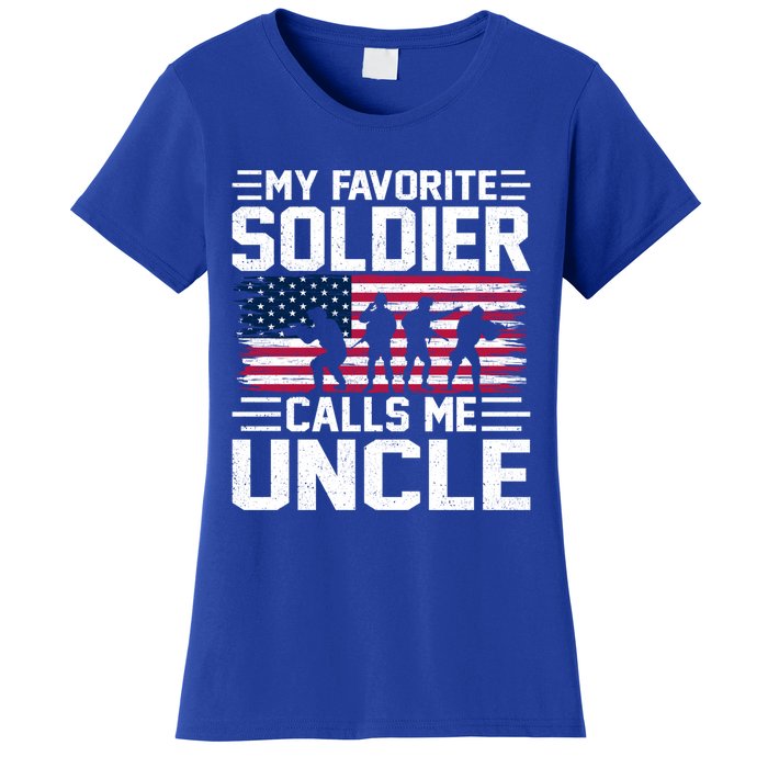 Vintage Style Usa Flag Soldier Uncle Army Father's Day Gift Women's T-Shirt