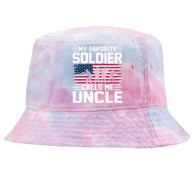 Vintage Style Usa Flag Soldier Uncle Army Father's Day Gift Tie-Dyed Bucket Hat