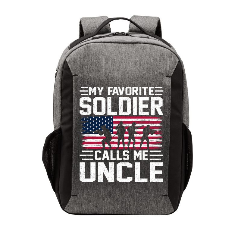 Vintage Style Usa Flag Soldier Uncle Army Father's Day Gift Vector Backpack