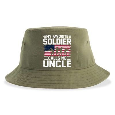 Vintage Style Usa Flag Soldier Uncle Army Father's Day Gift Sustainable Bucket Hat