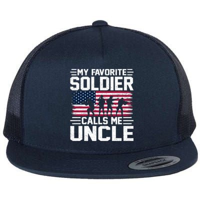 Vintage Style Usa Flag Soldier Uncle Army Father's Day Gift Flat Bill Trucker Hat