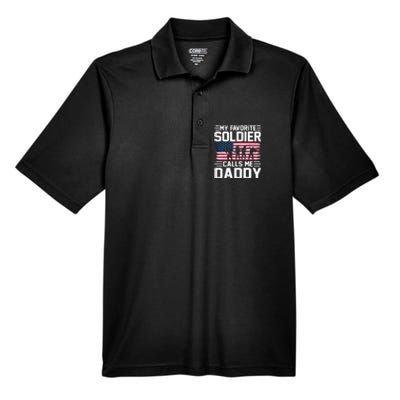 Vintage Style Usa Flag Soldier Daddy Army Father's Day Gift Men's Origin Performance Pique Polo