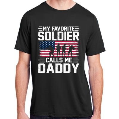 Vintage Style Usa Flag Soldier Daddy Army Father's Day Gift Adult ChromaSoft Performance T-Shirt