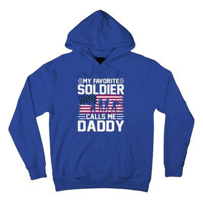 Vintage Style Usa Flag Soldier Daddy Army Father's Day Gift Hoodie