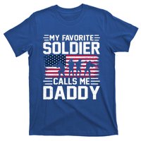 Vintage Style Usa Flag Soldier Daddy Army Father's Day Gift T-Shirt