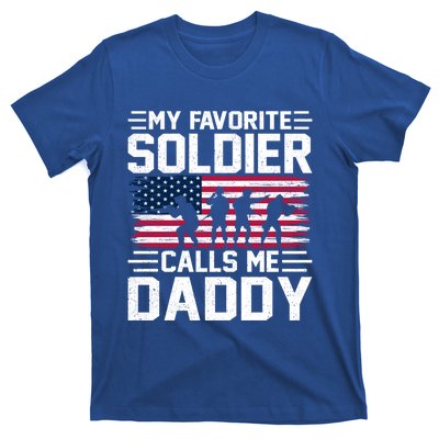 Vintage Style Usa Flag Soldier Daddy Army Father's Day Gift T-Shirt