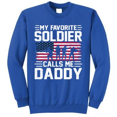 Vintage Style Usa Flag Soldier Daddy Army Father's Day Gift Tall Sweatshirt