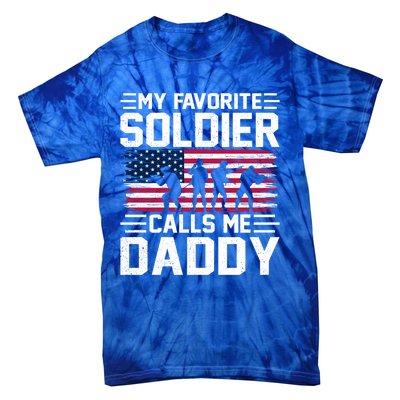 Vintage Style Usa Flag Soldier Daddy Army Father's Day Gift Tie-Dye T-Shirt