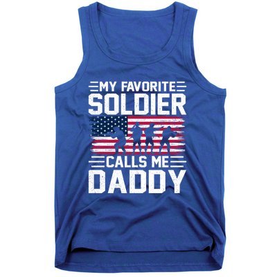 Vintage Style Usa Flag Soldier Daddy Army Father's Day Gift Tank Top