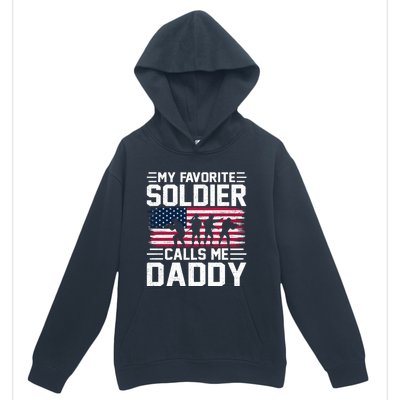 Vintage Style Usa Flag Soldier Daddy Army Father's Day Gift Urban Pullover Hoodie