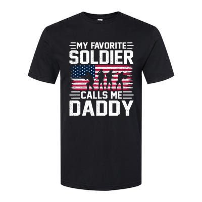 Vintage Style Usa Flag Soldier Daddy Army Father's Day Gift Softstyle CVC T-Shirt