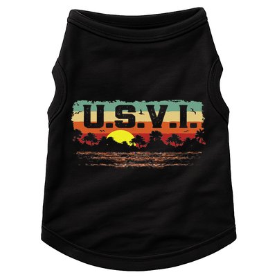 Vintage Sunset Usvi Us Virgin Islands Doggie Tank