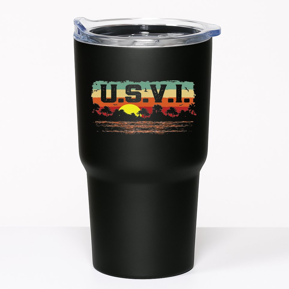 Vintage Sunset Usvi Us Virgin Islands Tumbler