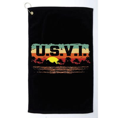 Vintage Sunset Usvi Us Virgin Islands Golf Towel