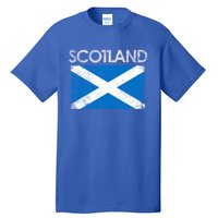 Vintage Scotland Uk Scottish Flag Pride Gift Tall T-Shirt