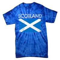 Vintage Scotland Uk Scottish Flag Pride Gift Tie-Dye T-Shirt