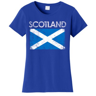 Vintage Scotland Uk Scottish Flag Pride Gift Women's T-Shirt