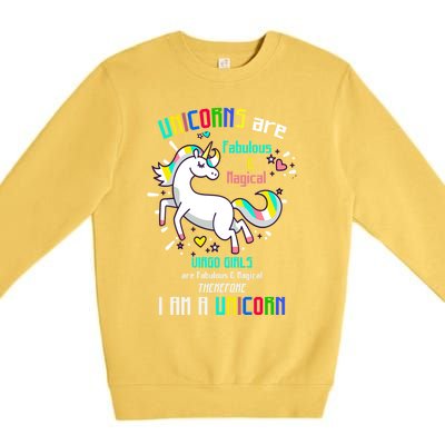 Virgo Sign Unicorns Virgo Are Fabulous Birthday Gift Premium Crewneck Sweatshirt