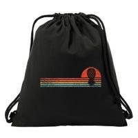 Vintage Swinger Upside Down Pineapple Retro Sunset Horizon Drawstring Bag