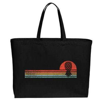 Vintage Swinger Upside Down Pineapple Retro Sunset Horizon Cotton Canvas Jumbo Tote