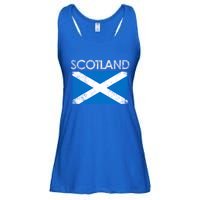 Vintage Scotland Uk Scottish Flag Pride Gift Ladies Essential Flowy Tank