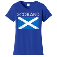 Vintage Scotland Uk Scottish Flag Pride Gift Women's T-Shirt