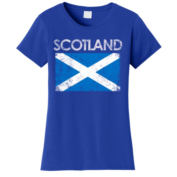 Vintage Scotland Uk Scottish Flag Pride Gift Women's T-Shirt