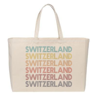 Vintage Switzerland Cotton Canvas Jumbo Tote