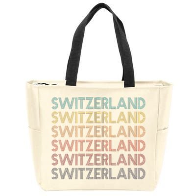 Vintage Switzerland Zip Tote Bag