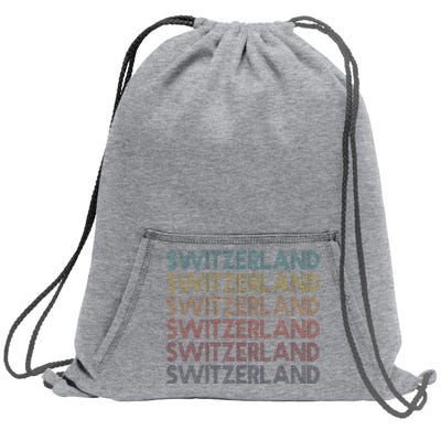 Vintage Switzerland Sweatshirt Cinch Pack Bag