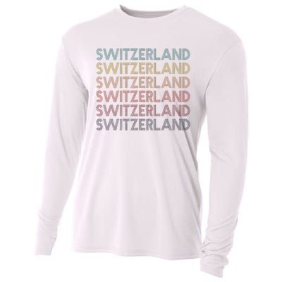 Vintage Switzerland Cooling Performance Long Sleeve Crew