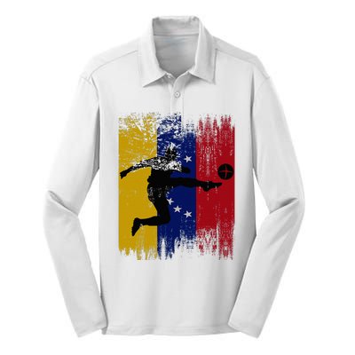 Venezuela Soccer Venezuelan Football Venezolano Futbol Silk Touch Performance Long Sleeve Polo