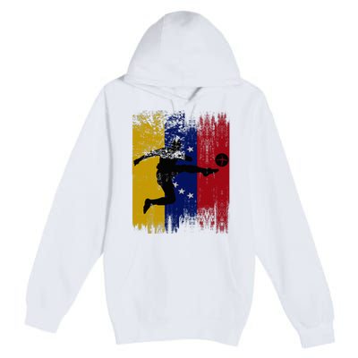 Venezuela Soccer Venezuelan Football Venezolano Futbol Premium Pullover Hoodie