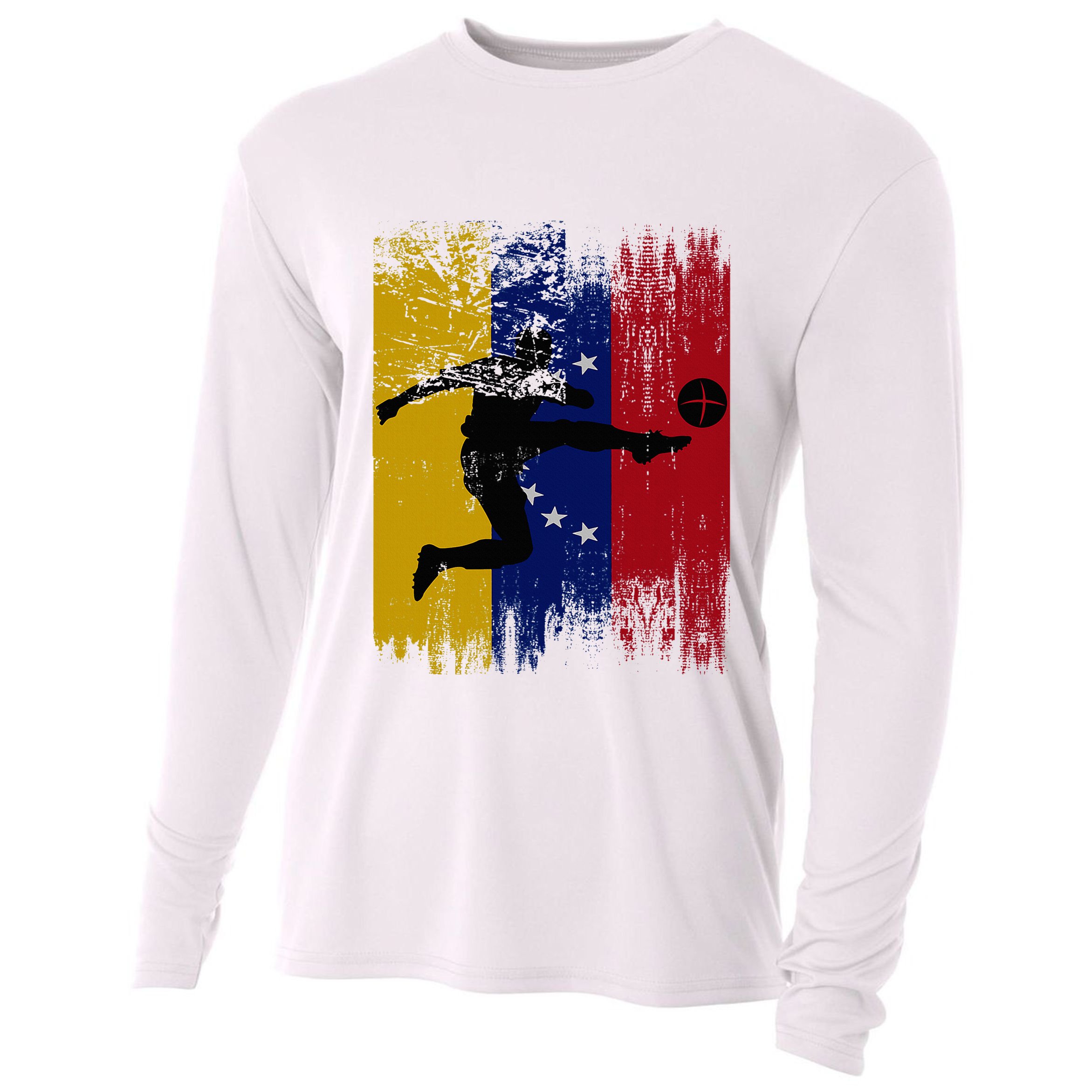Venezuela Soccer Venezuelan Football Venezolano Futbol Cooling Performance Long Sleeve Crew