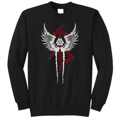 Valkyrie Symbol Valknut Odin Wings Vikings Asgard Valhalla Sweatshirt